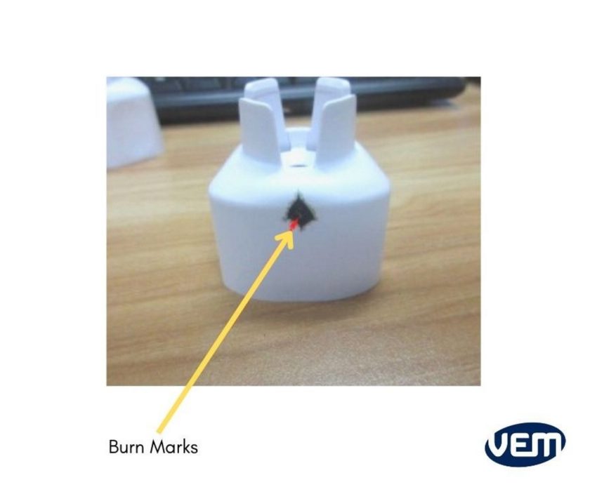 burn marks plastic