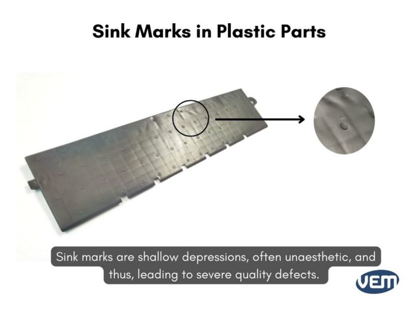 sink marks on plastic