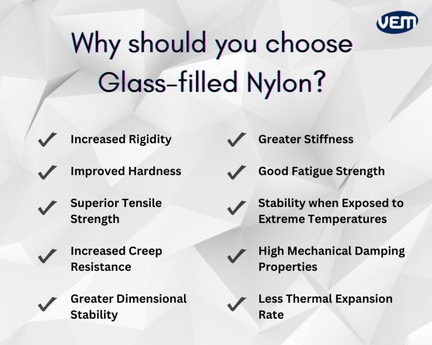 advantages of glass filled nylon