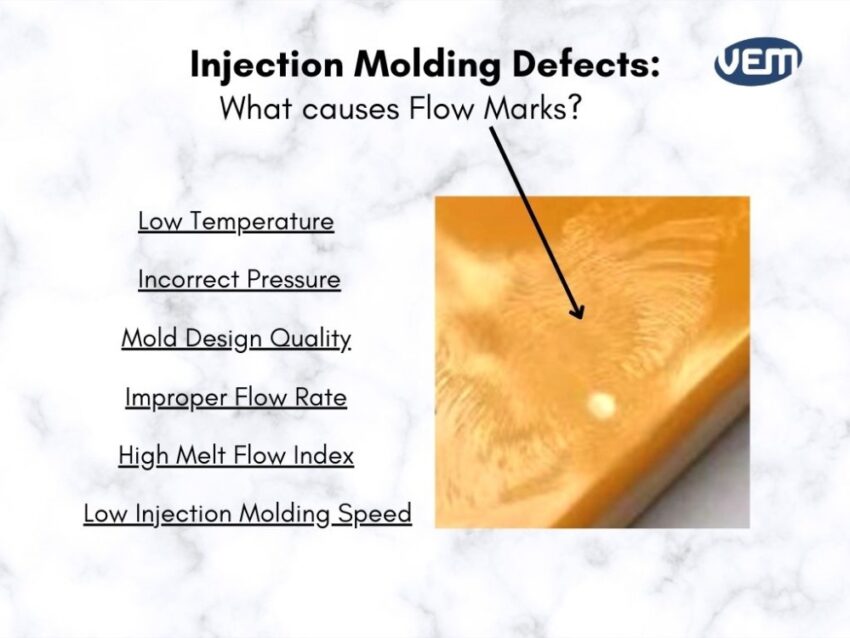 flow mark causes in injection molding