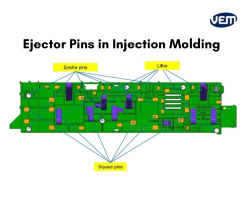 Ejector pins injection molding