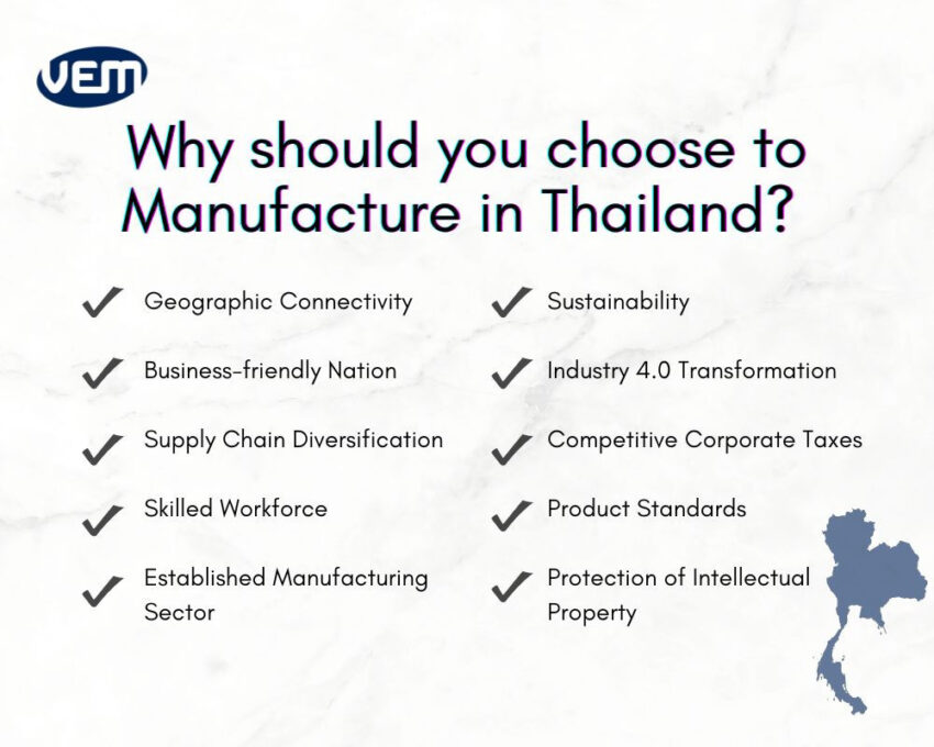 advantages of manufacturing in thailand